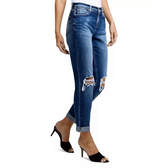 L'AGENCE Olga High Rise Cigarette Cuffed Cropped Straight Jeans Sz 29 NWOT - Picture 3 of 16